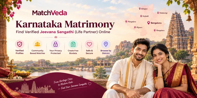 Karnataka matrimony to find verified Jeevana Sangathi (life partner) online with MatchVeda