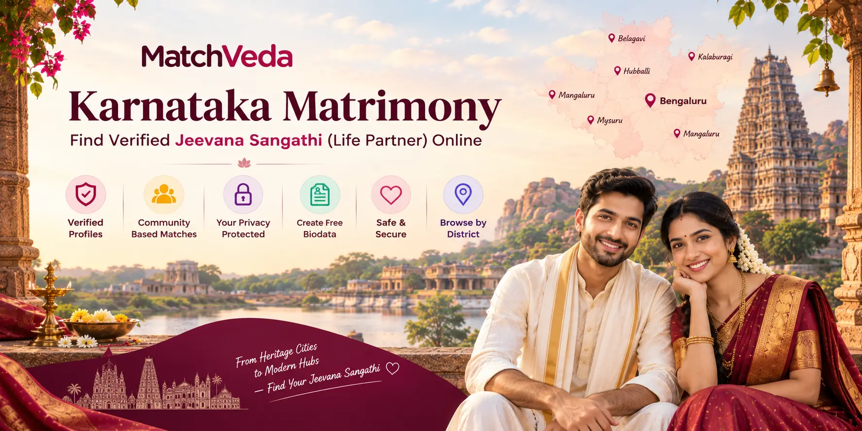 Karnataka Matrimony Guide: Find Verified Jeevana Sangathi (Life Partner) Online