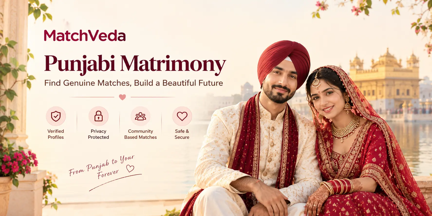 Punjabi matrimony for finding genuine Punjabi brides and grooms on MatchVeda