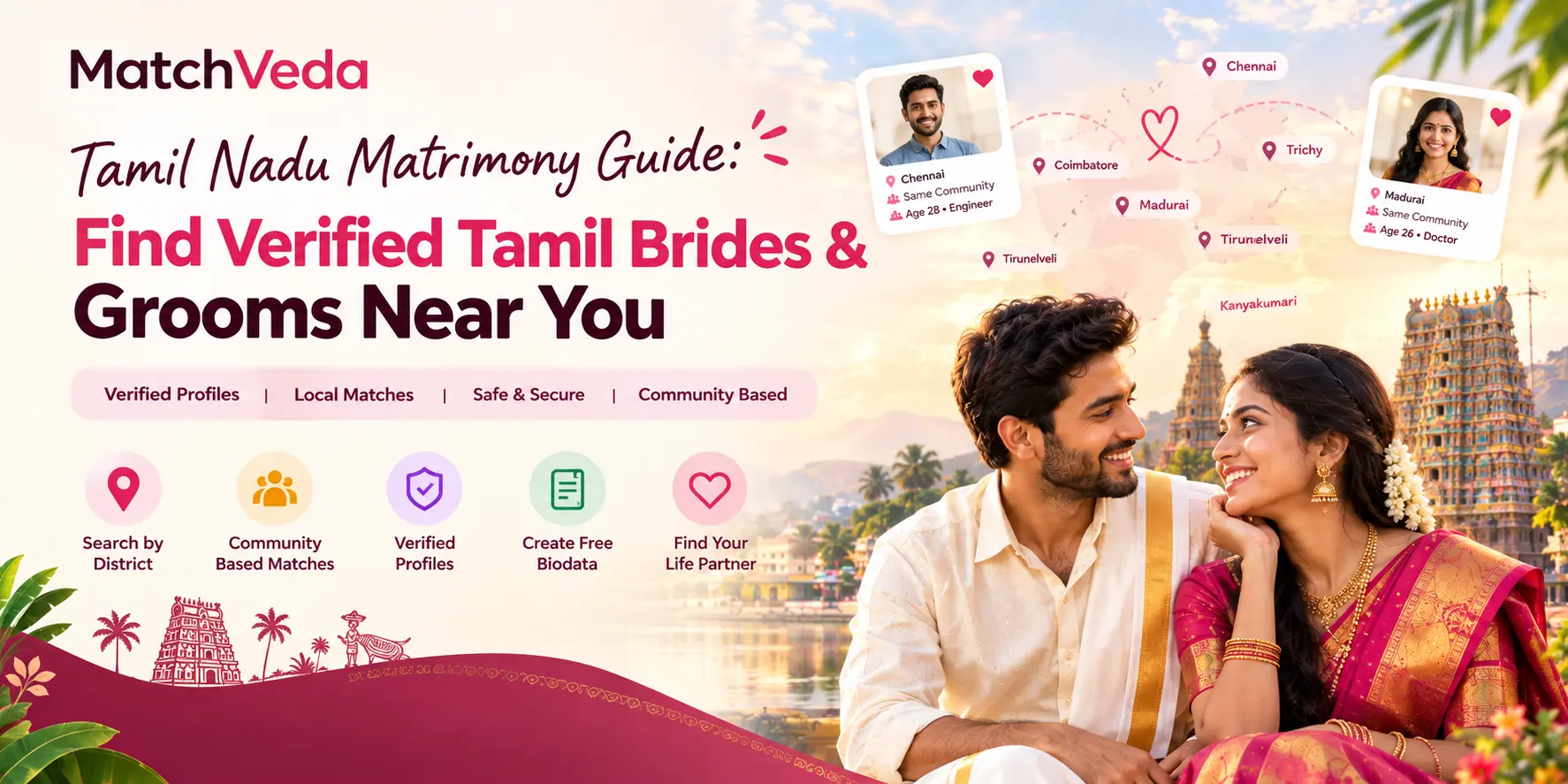 Tamil Nadu Matrimony Guide: Find Verified Tamil Brides & Grooms Near You