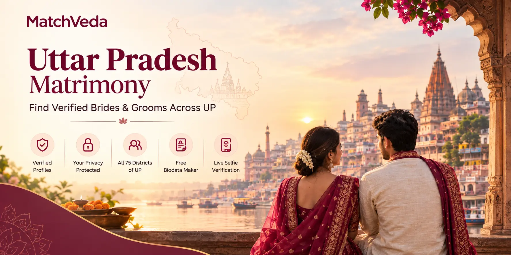 Uttar Pradesh Matrimony: Find Verified Brides & Grooms Across UP